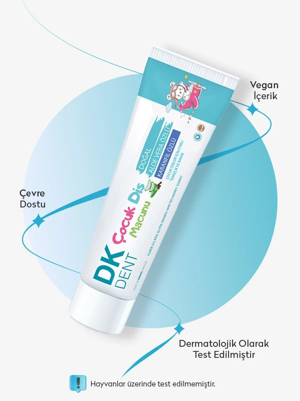 Dermokil çocuk diş macunu çocuklara özel formülü ile güvenli ve etkili diş temizliği sunar