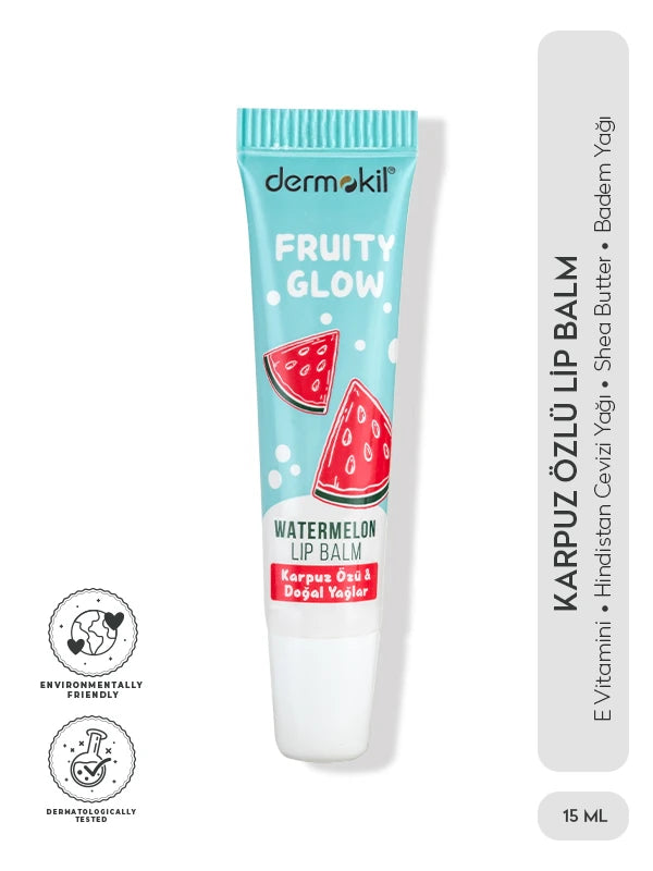 Karpuz özü ve doğal yağlar içeren lip balm ile dudakları nemlendiren, besleyen ve daha yumuşak, canlı bir görünüm kazandırmaya yardımcı bakım ürünü