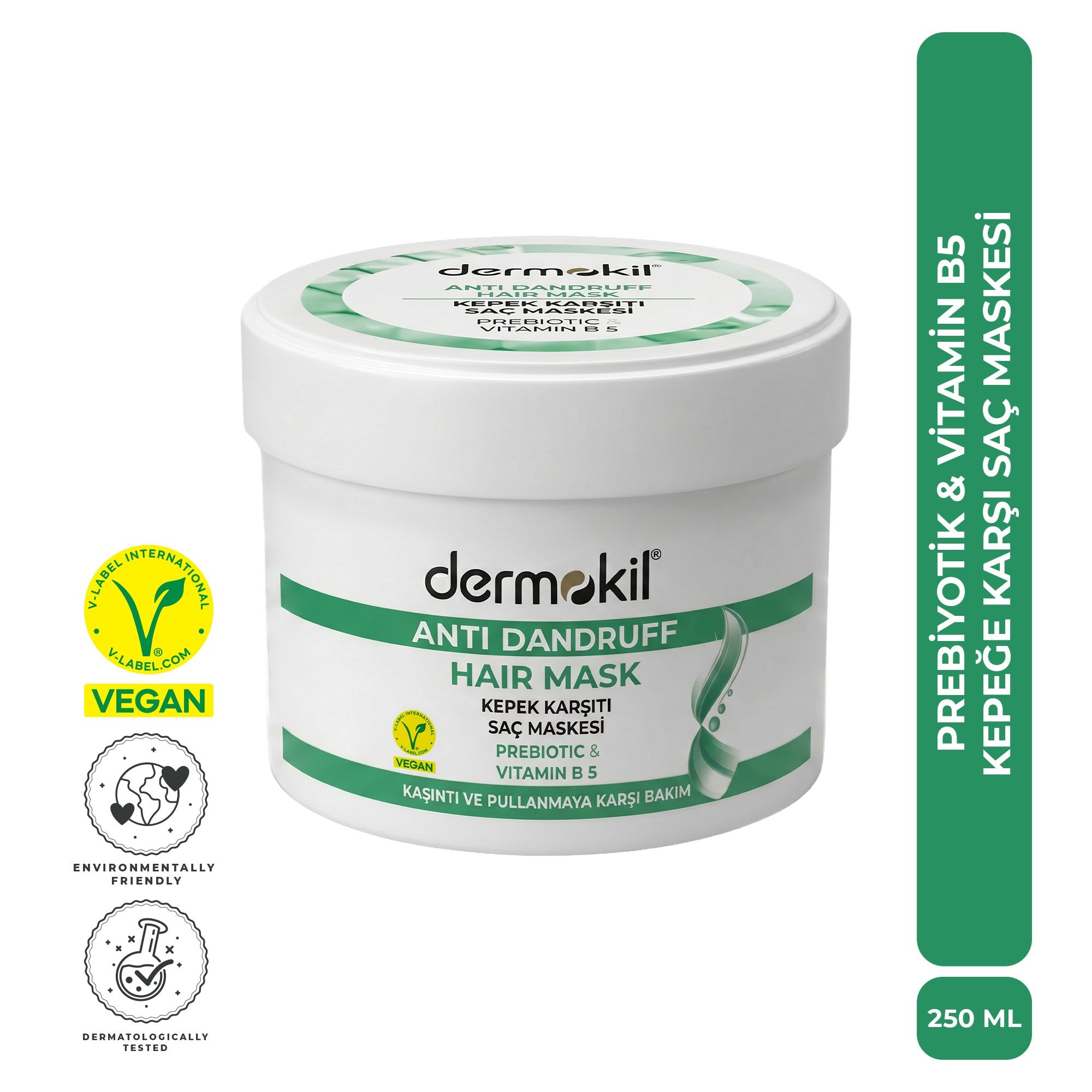 Kepeğe Karşı Prebiotic & Vitamin B5 Saç Bakım Maskesi 250 ml - Dermokil
