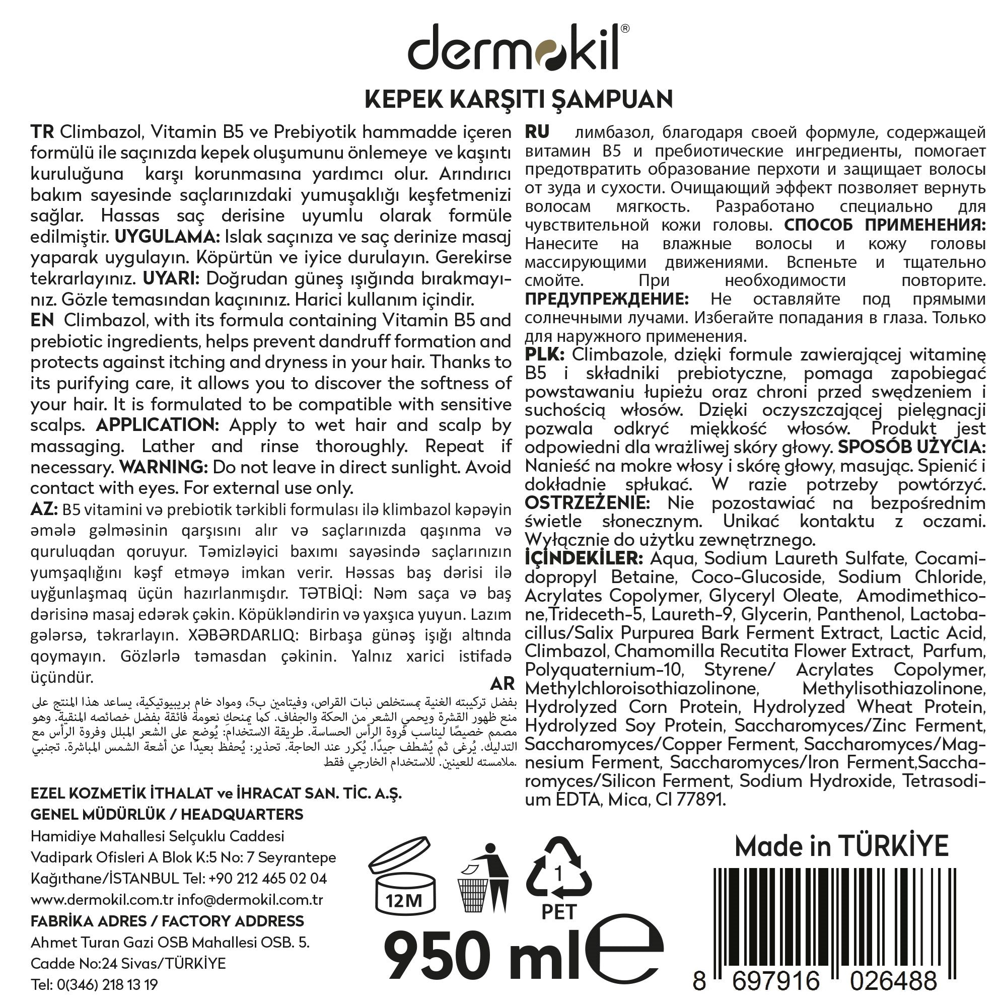 Kepek Karşıtı Saç Bakım Seti - Dermokil