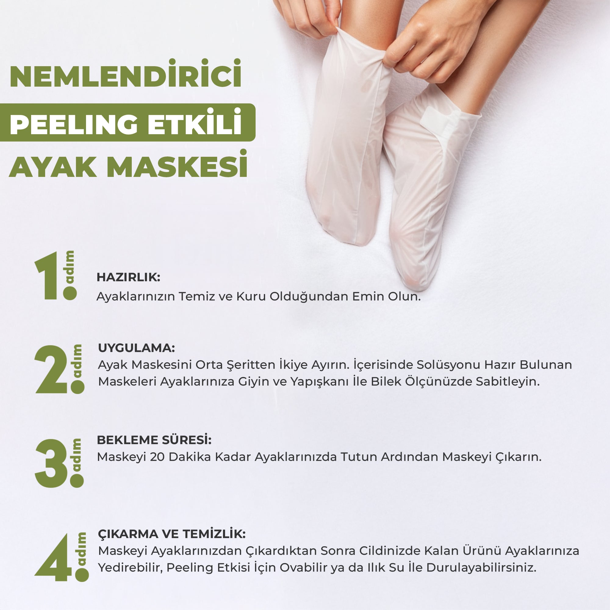 Peeling Etkili Kil Kenevir Yağlı Yoğun Bakım Ayak Maskesi 35 ml - Dermokil