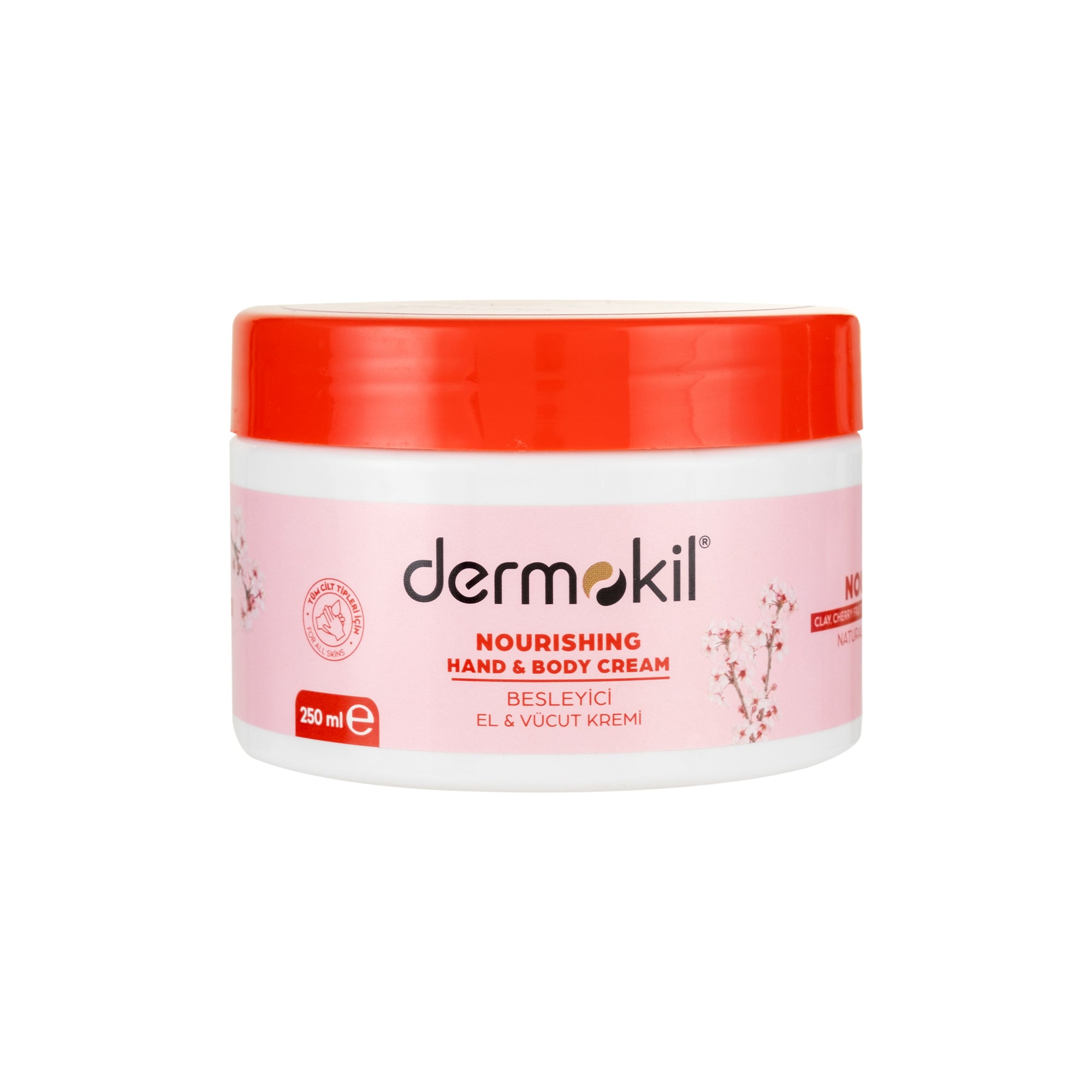 Besleyici Kiraz Çiçeği Özlü El ve Vücut Kremi 250 ml - Dermokil