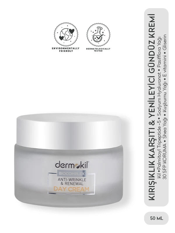 Kırışıklık Karşıtı Yenileyici Gündüz Yüz Bakım Kremi 50 ml - Dermokil
