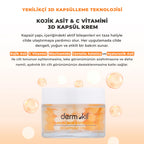 Leke Karşıtı Canlandırıcı Kojik Asit C Vitamini 3D Kapsül Krem 50 ml - Dermokil