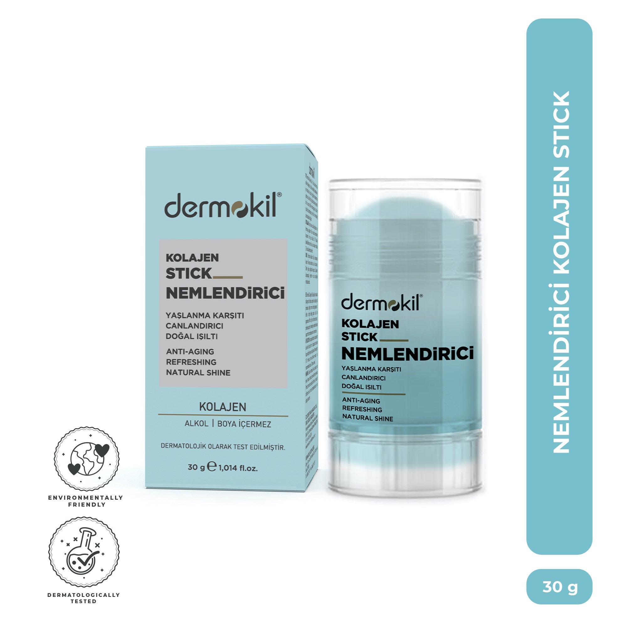 Yaşlanma Karşıtı Kolajen Stick Nemlendirici 30 g - Dermokil
