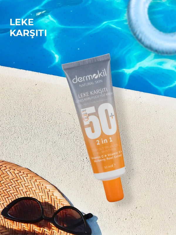 Leke Karşıtı Güneş Koruyucu SPF 50+ Yüz Kremi 50 ml, Dermokil.