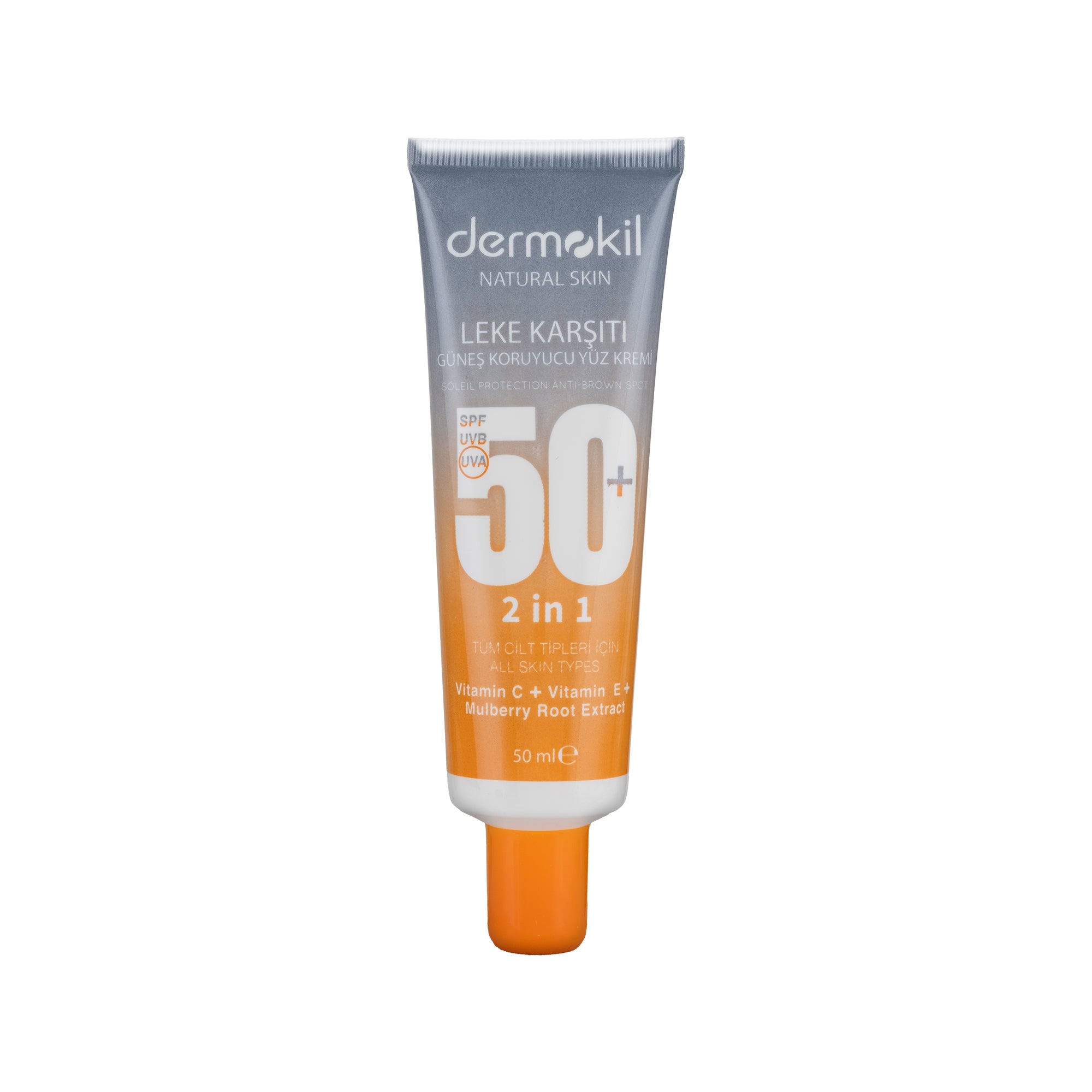 Leke Karşıtı Güneş Koruyucu SPF 50+ Yüz Kremi 50 ml - Dermokil