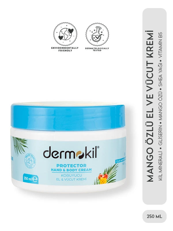 Koruycu Etkili Mango Özlü El ve Vücut Kremi 250 ml, Dermokil.