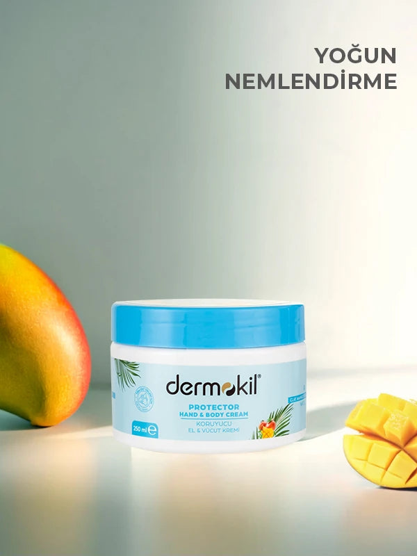 Koruycu Etkili Mango Özlü El ve Vücut Kremi 250 ml, Dermokil.