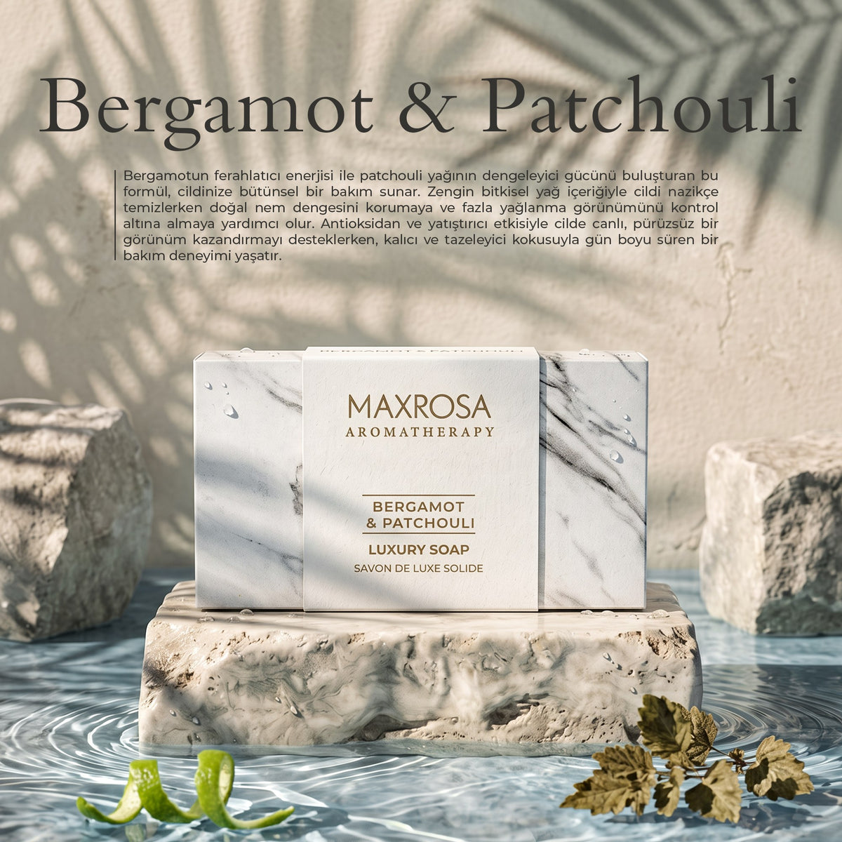 Maxrosa Aromatherapy Bergamot & Patchouli Katı Sabun 100 g