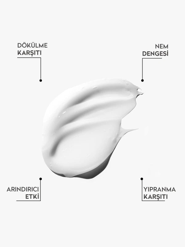 Biotin ve kafein içeren metal detox saç bakım kremi ile saçları besleyen, güçlendiren ve dökülme karşıtı bakım sağlayarak daha sağlıklı saç görünümü kazandırmaya yardımcı olan ürün