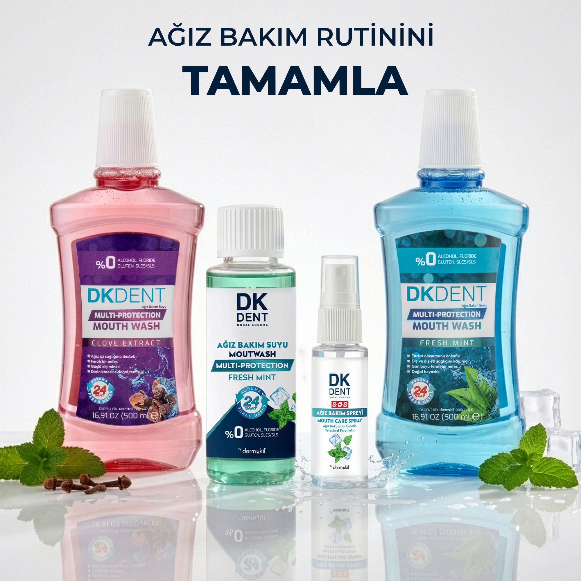 Nane özlü formülü ile ağızda uzun süreli ferahlık sağlayan ağız bakım spreyi
