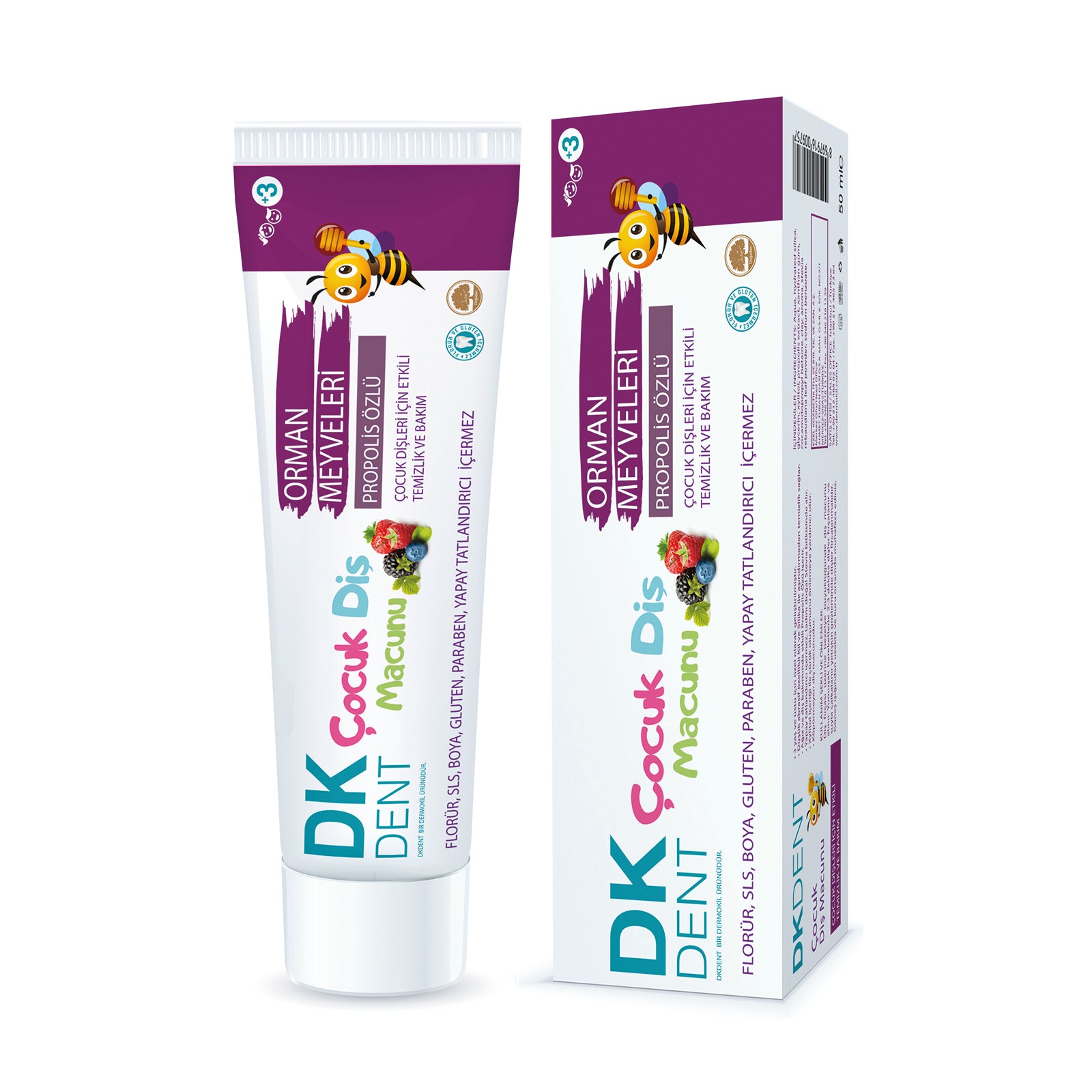 Orman Meyveleri Özlü Florürsüz Çocuk Diş Macunu 50 ml - Dermokil