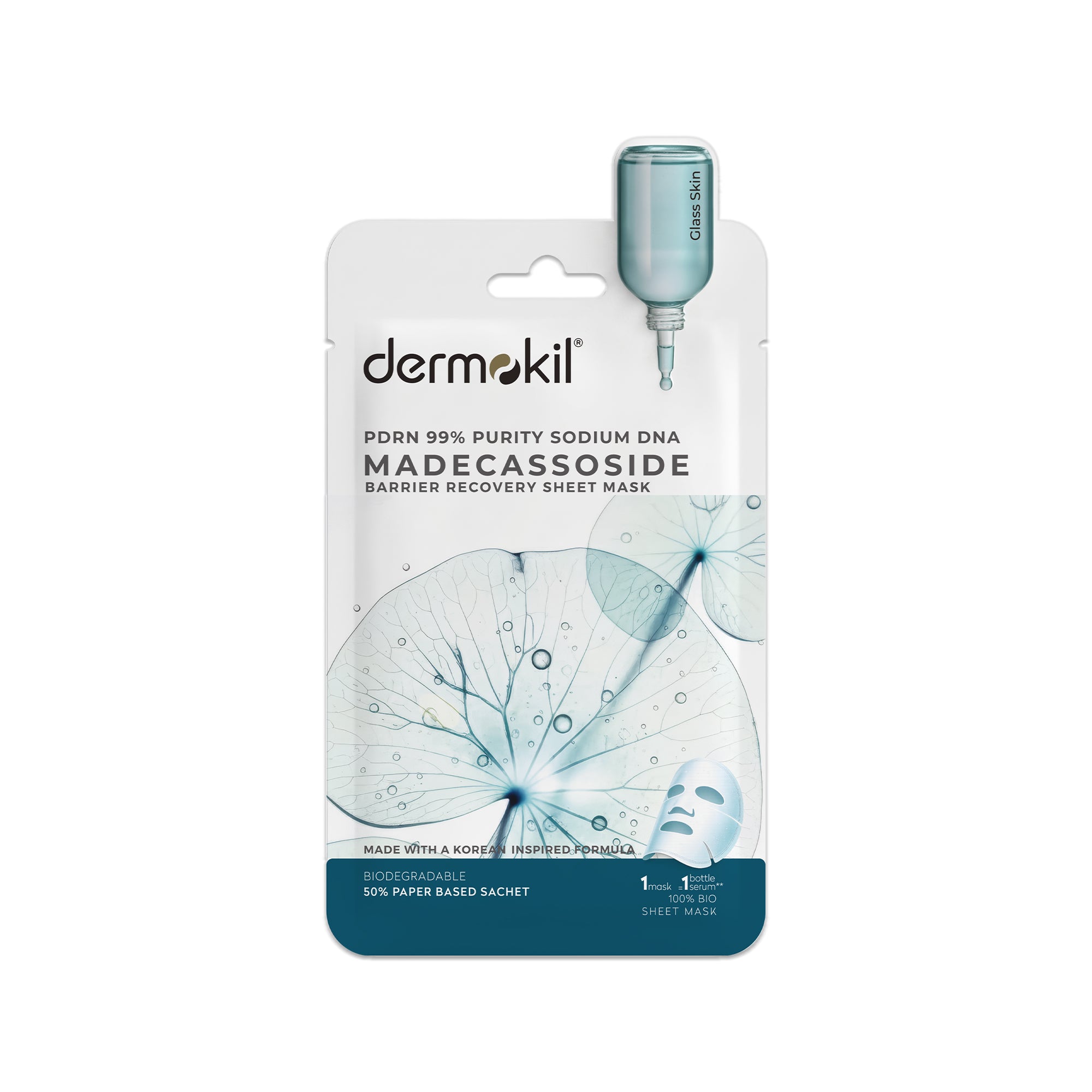 PDRN %99 Sodium DNA & Madecassoside Bariyer Onarıcı Kağıt Yüz Maskesi 25 g - Dermokil