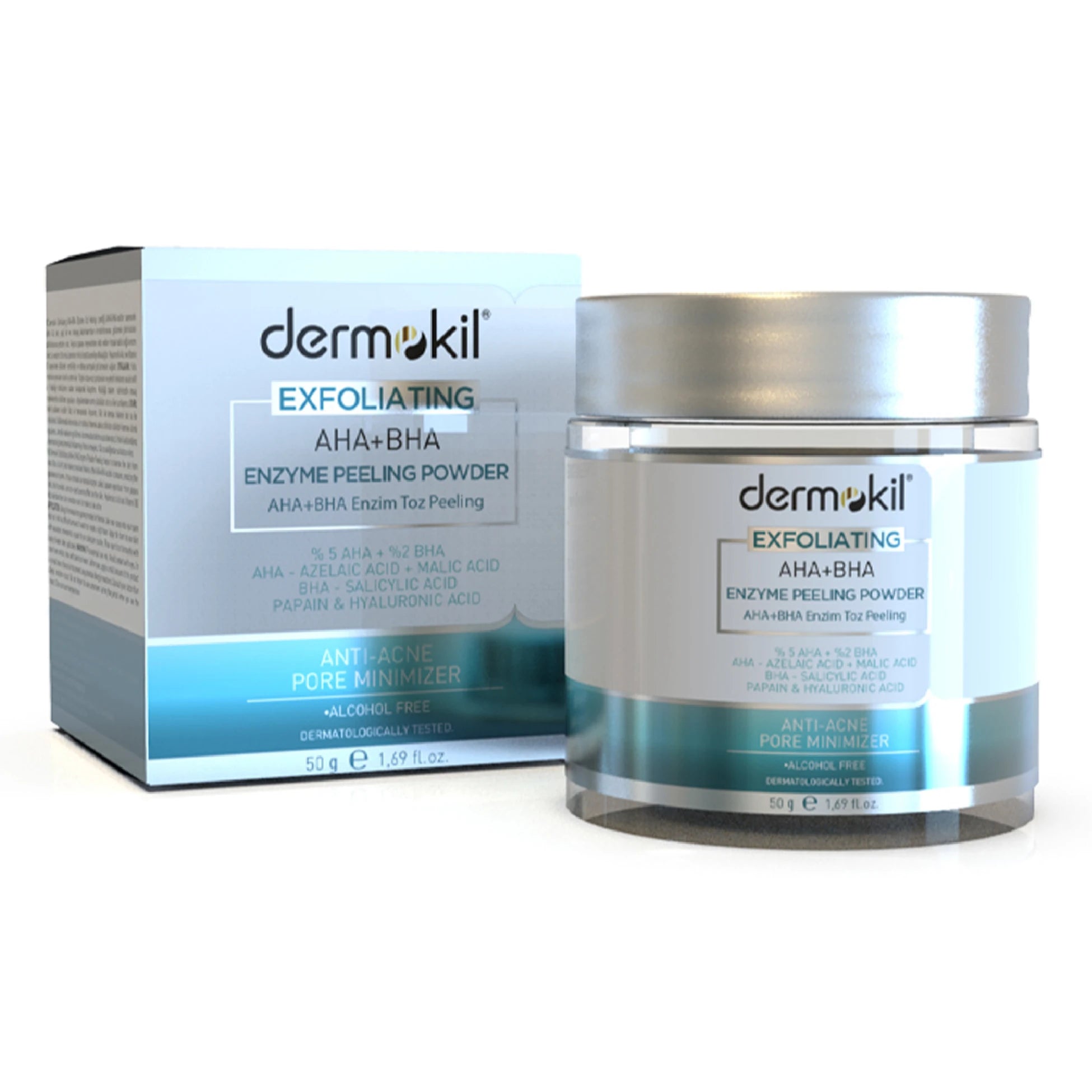 Peeling Etkili AHA+BHA+Niacinamide Enzim Toz Peeling 50 gr - Dermokil