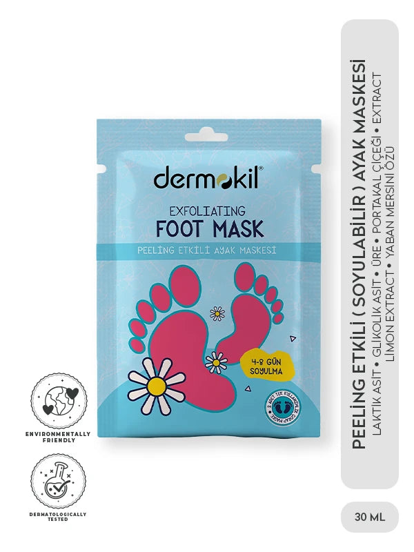 Peeling Etkili Soyulabilir Ayak Maskesi 30 ml, Dermokil.