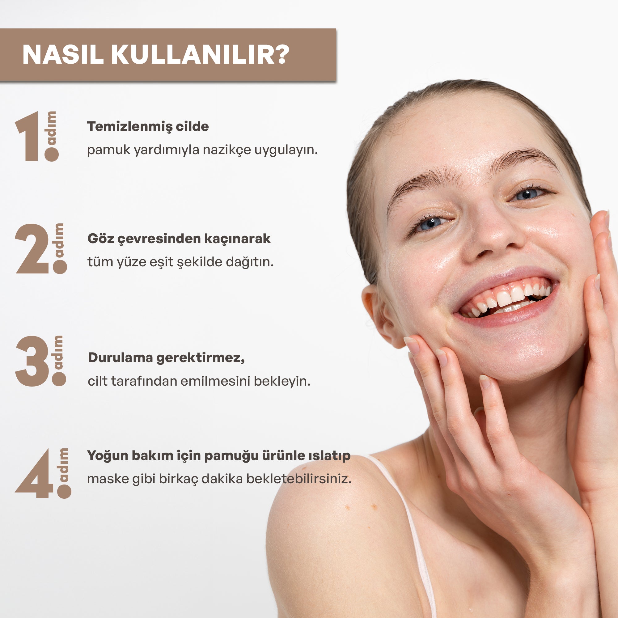 Pirinç mayası içerikli aydınlatıcı tonik ile cildi arındıran, cilt tonunu eşitleyen ve daha canlı, parlak ve dengeli bir cilt görünümü kazandırmaya yardımcı bakım ürünü