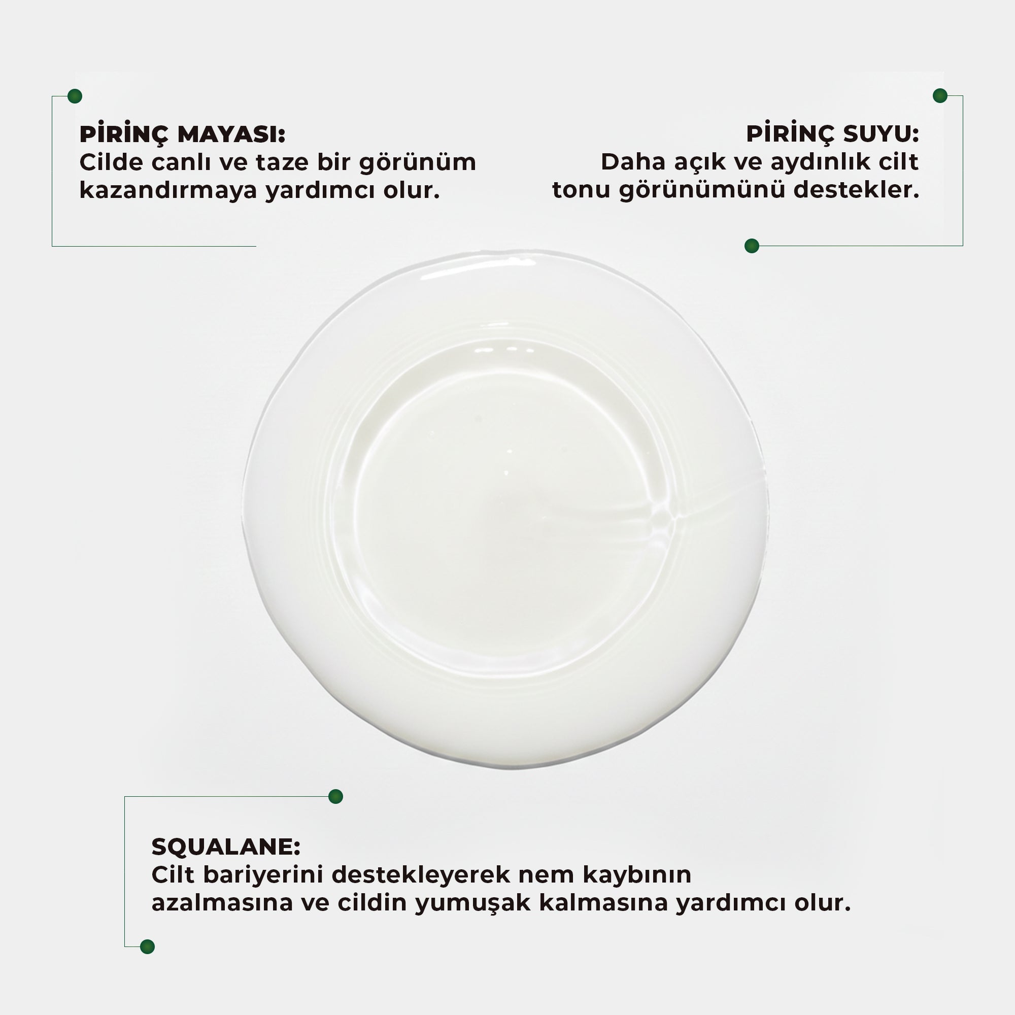 Pirinç mayası içeren yüz spreyi ile cildi canlandıran, aydınlatan ve gün boyu ferahlatıcı etki sağlayan bakım ürünü