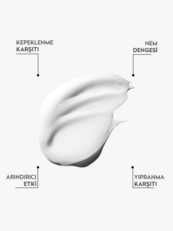 Kepeğe karşı saç bakım kremi ile saçları nemlendiren, saç derisini yatıştıran ve kepek oluşumunu azaltmaya yardımcı olan bakım ürünü