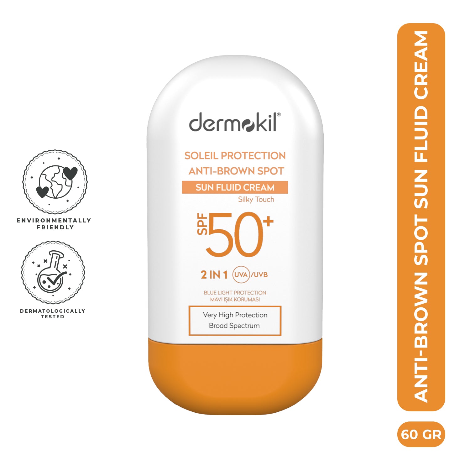Leke Karşıtı SPF 50+ Fluid Güneş Koruyucu 60 g - Dermokil