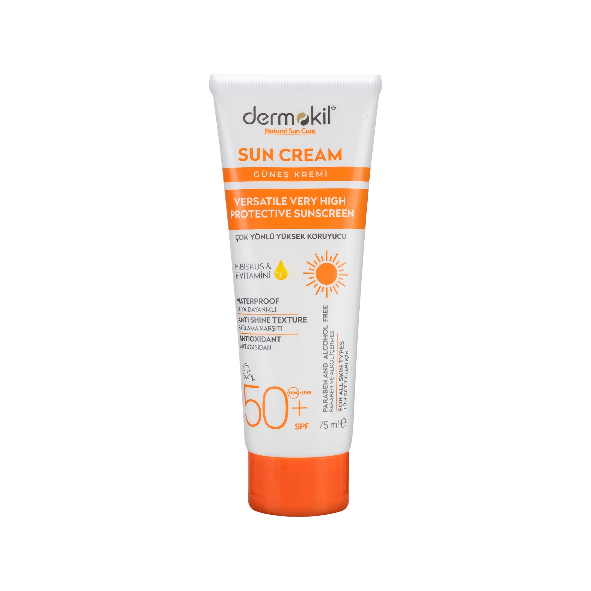 Suya Dayanıklı Parlama Karşıtı SPF 50+ Güneş Kremi 75 ml - Dermokil