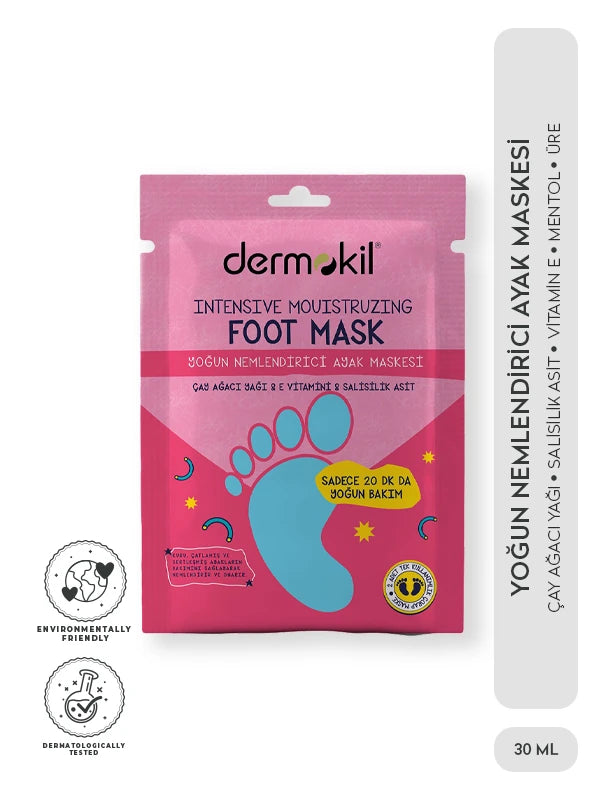 Yoğun nemlendirici ayak maskesi ile kuru ve sertleşmiş ayakları derinlemesine nemlendiren, yumuşatan ve daha pürüzsüz, bakımlı bir ayak görünümü kazandırmaya yardımcı bakım ürünü