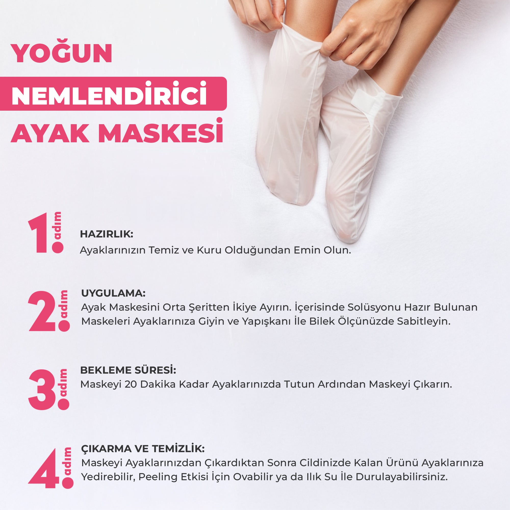 Yoğun Nemlendirici Ayak Maskesi 30 ml - Dermokil
