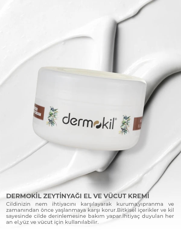 Zeytinyağı içeren el ve vücut kremi ile cildi yoğun şekilde besleyen, nemlendiren ve yumuşak bir cilt görünümü kazandırmaya yardımcı olan bakım ürünü